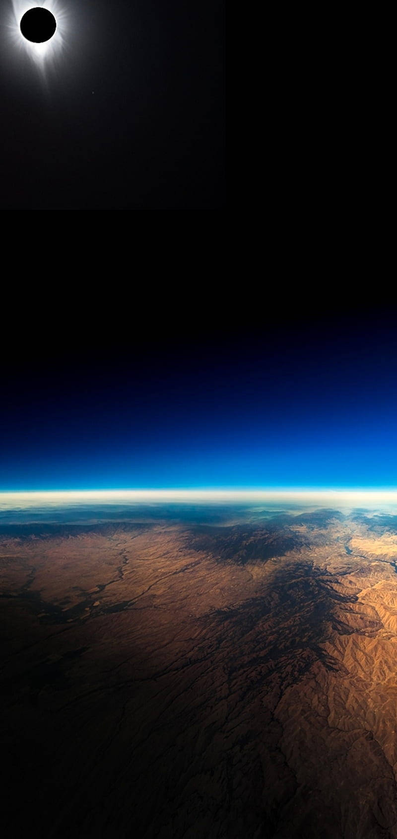 Earth, ozone layer, punch hole, HD Phone Wallpaper