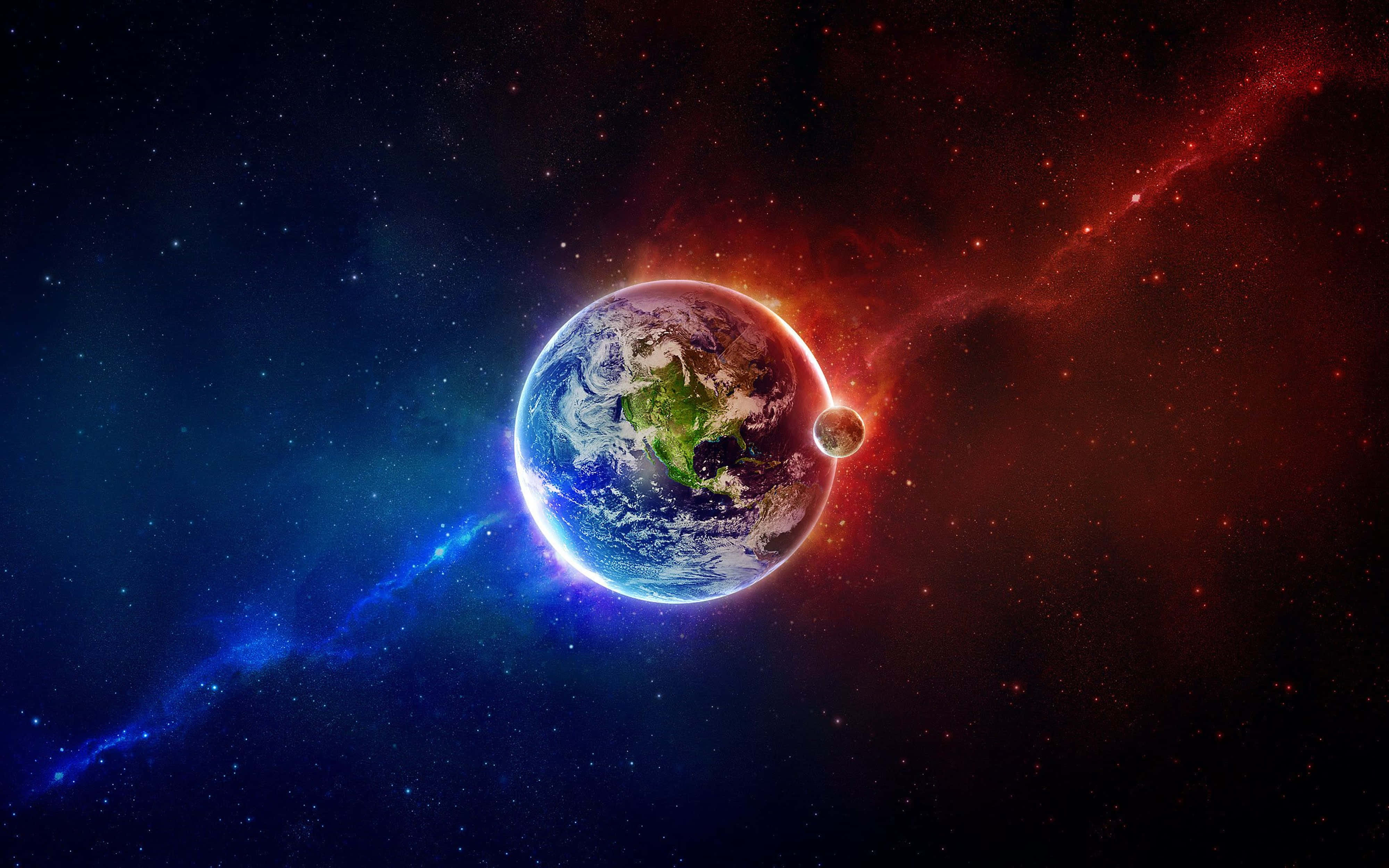 4K Universe, Earth, blue oceans, 4K Desktop Wallpaper