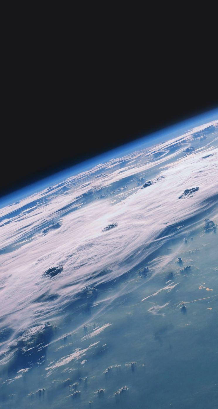 Earth, dark sky, swirling clouds, HD Phone Wallpaper