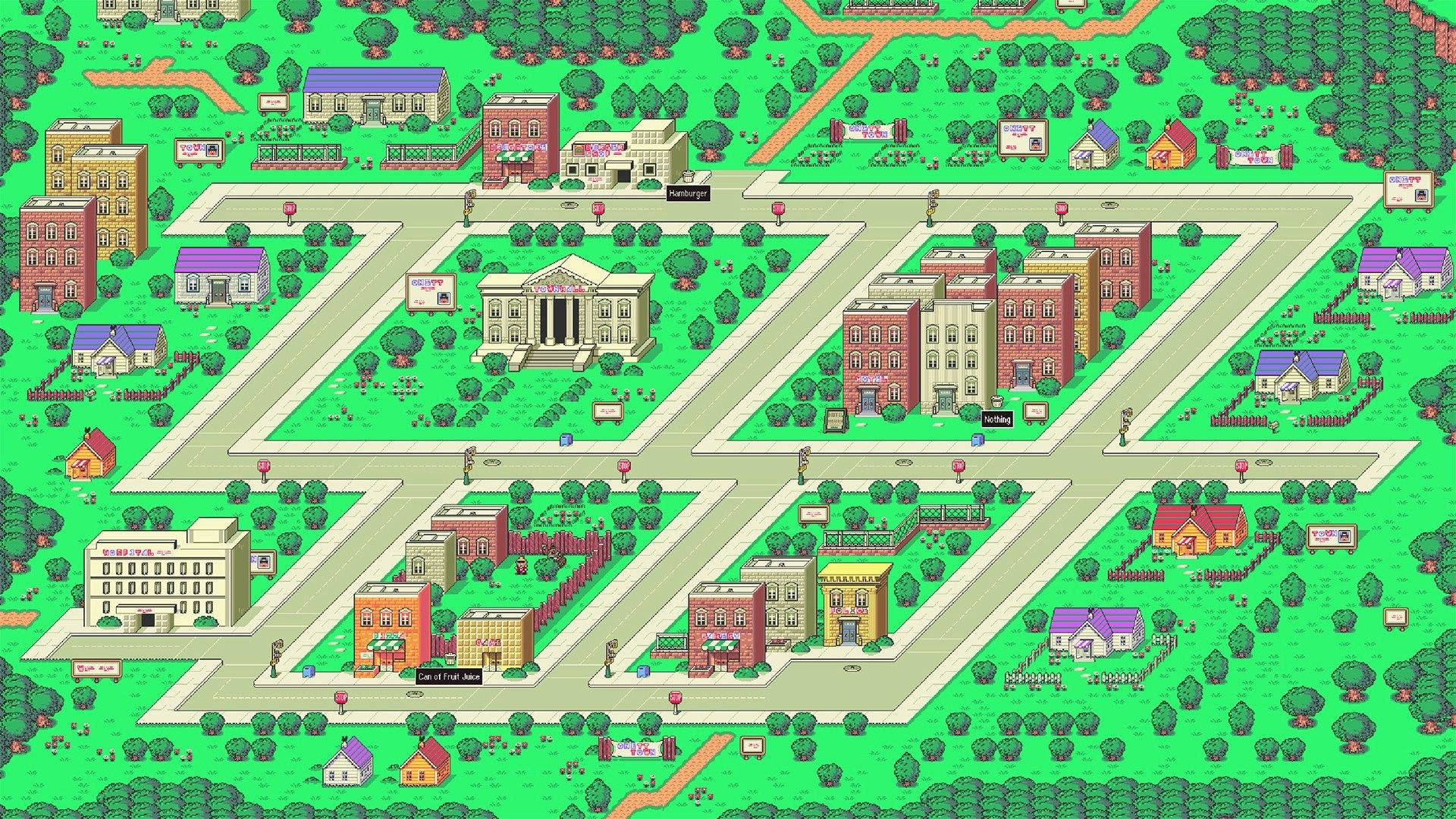 Earthbound, pixel-art, top-down view, Full HD Desktop Wallpaper