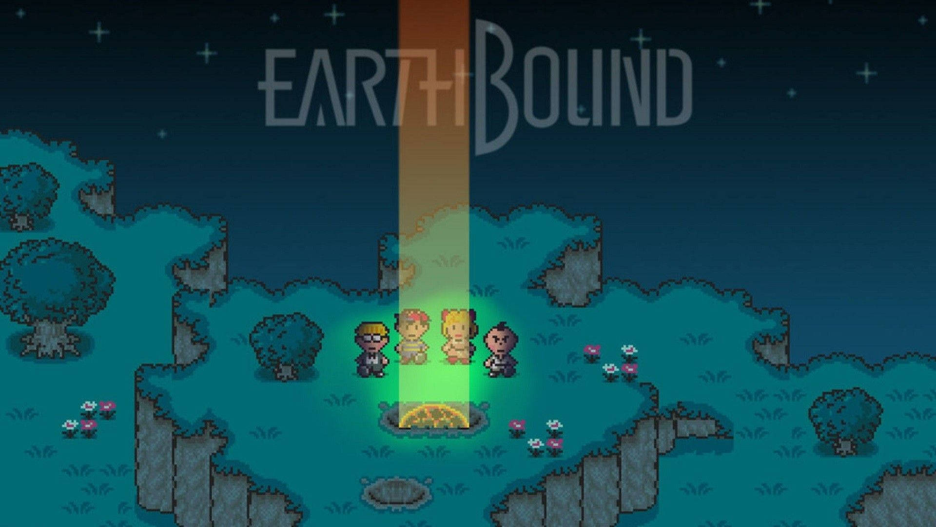 EarthBound, glowing comet, mountain, Full HD Desktop Wallpaper