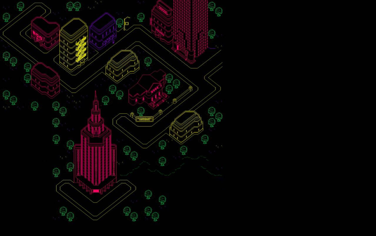 Earthbound, vaporwave city, neon-lit cityscape, HD Desktop Wallpaper