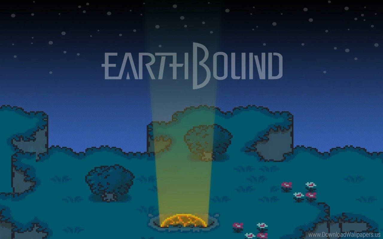 Earthbound, glowing comet, mountain, HD Desktop Wallpaper