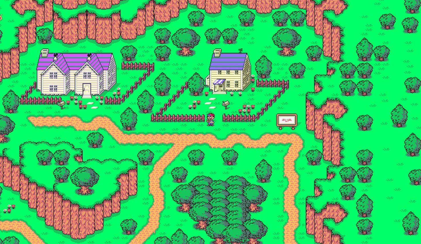 village, field landscape, vibrant green, HD Desktop Wallpaper