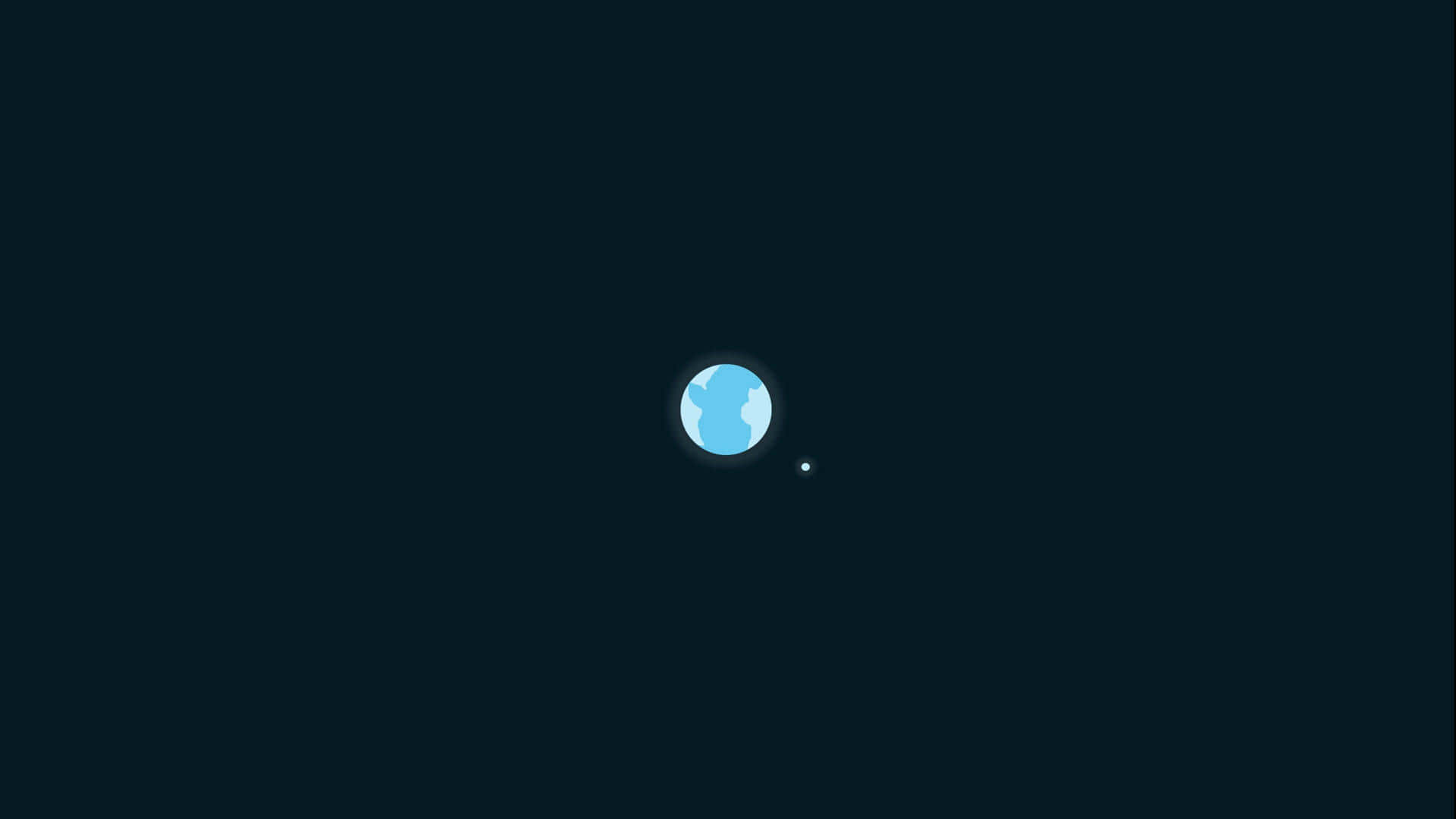blue planet, white cloud patterns, dark navy void, Full HD Desktop Wallpaper