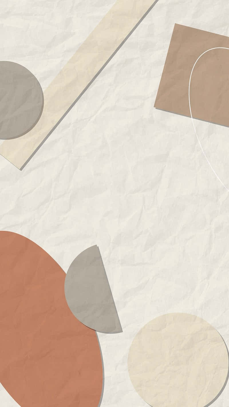 earthy tones, abstract geometric shapes, textured crumpled paper, HD Phone Wallpaper