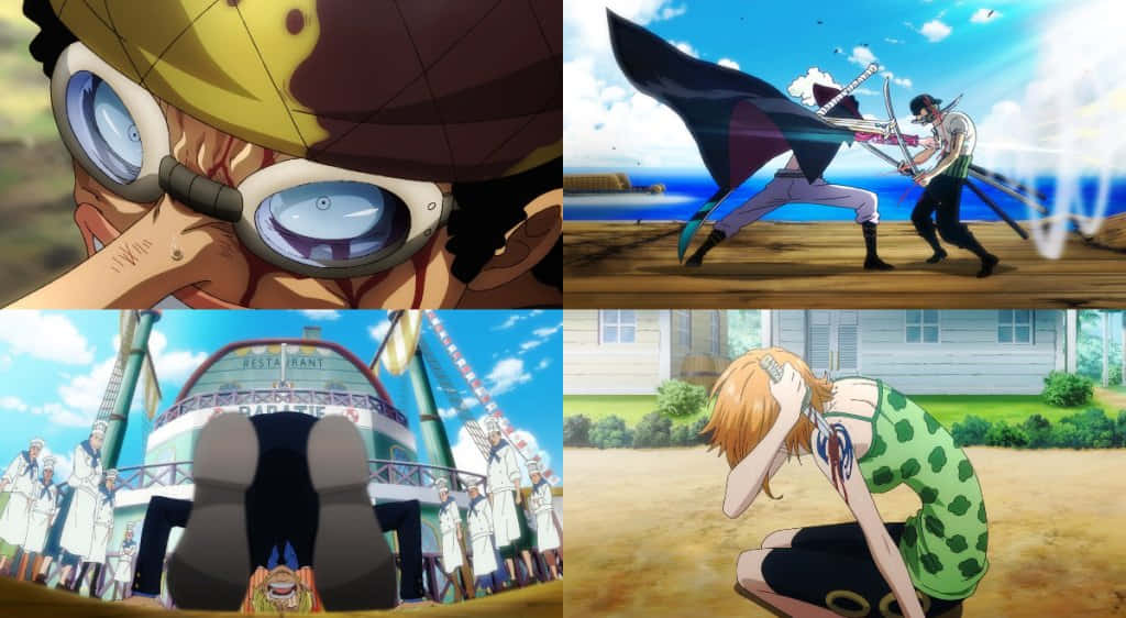 East Blue, 1024 x 562, anime collage, SD Desktop Wallpaper