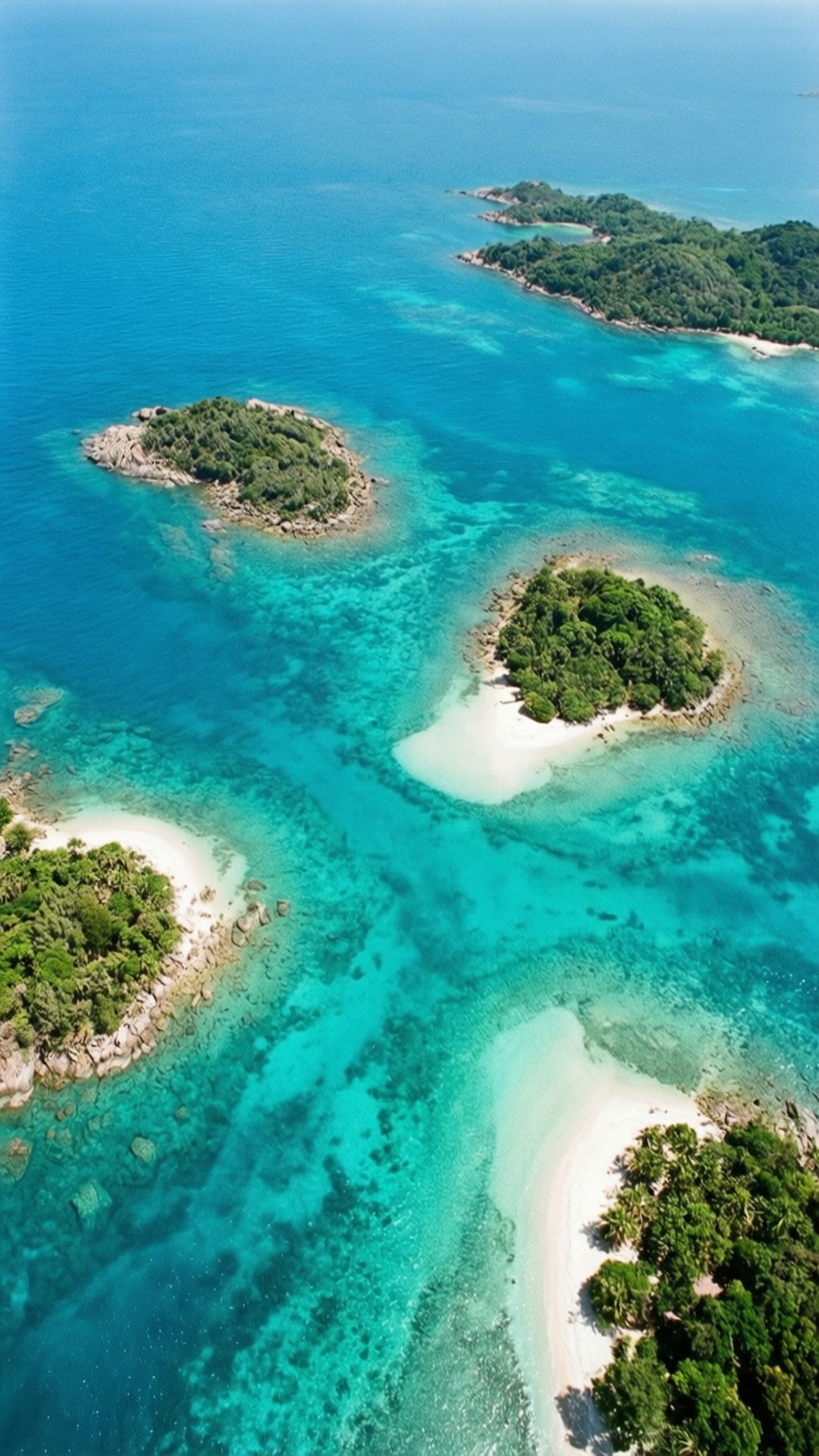 East Blue, turquoise lagoons, lush green islands, Full HD Phone Wallpaper