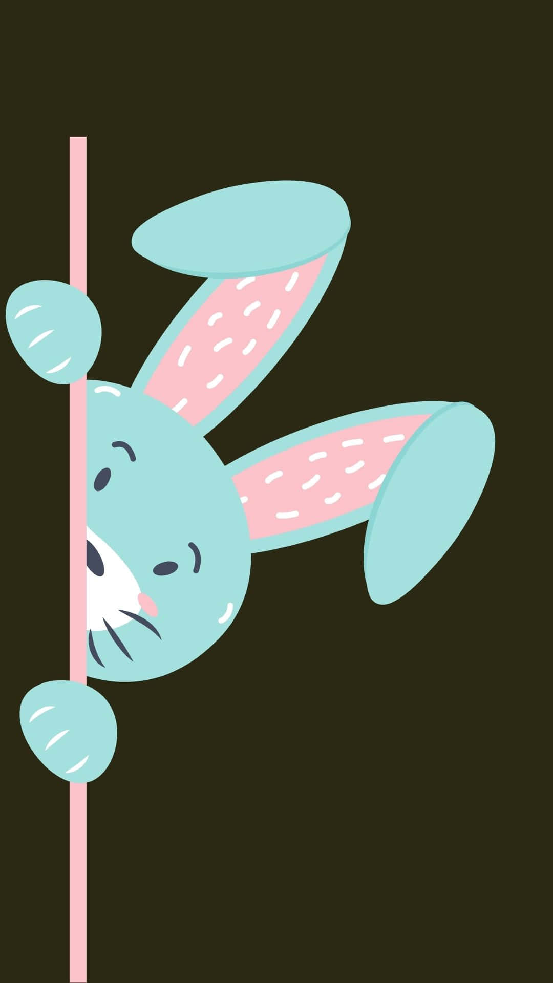 Easter Bunny, light blue fur, pink inner ears, Full HD Phone Wallpaper