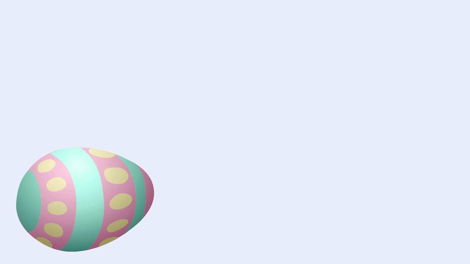 Easter egg, pastel-colored, pink and teal stripes, Full HD Desktop Wallpaper