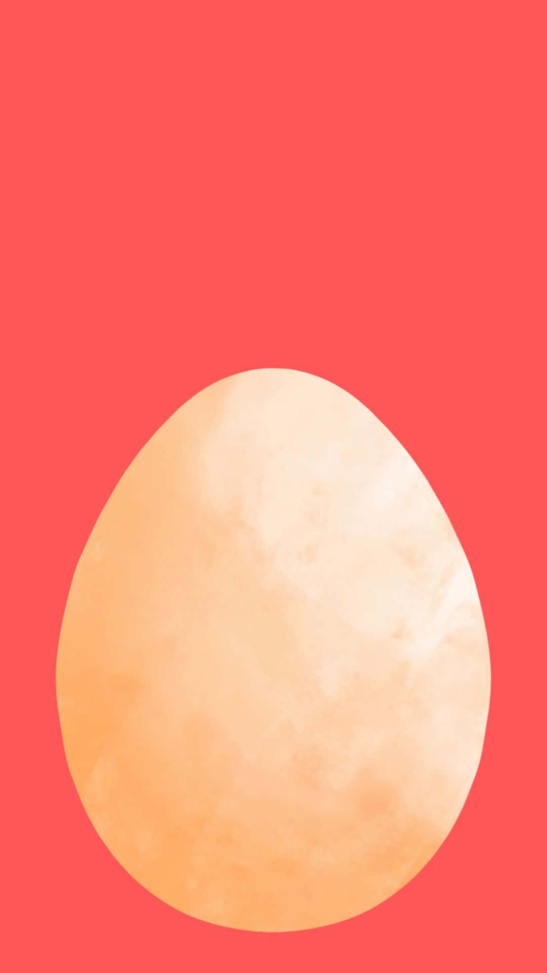 peach watercolor egg, coral background, gradient texture, Full HD Phone Wallpaper