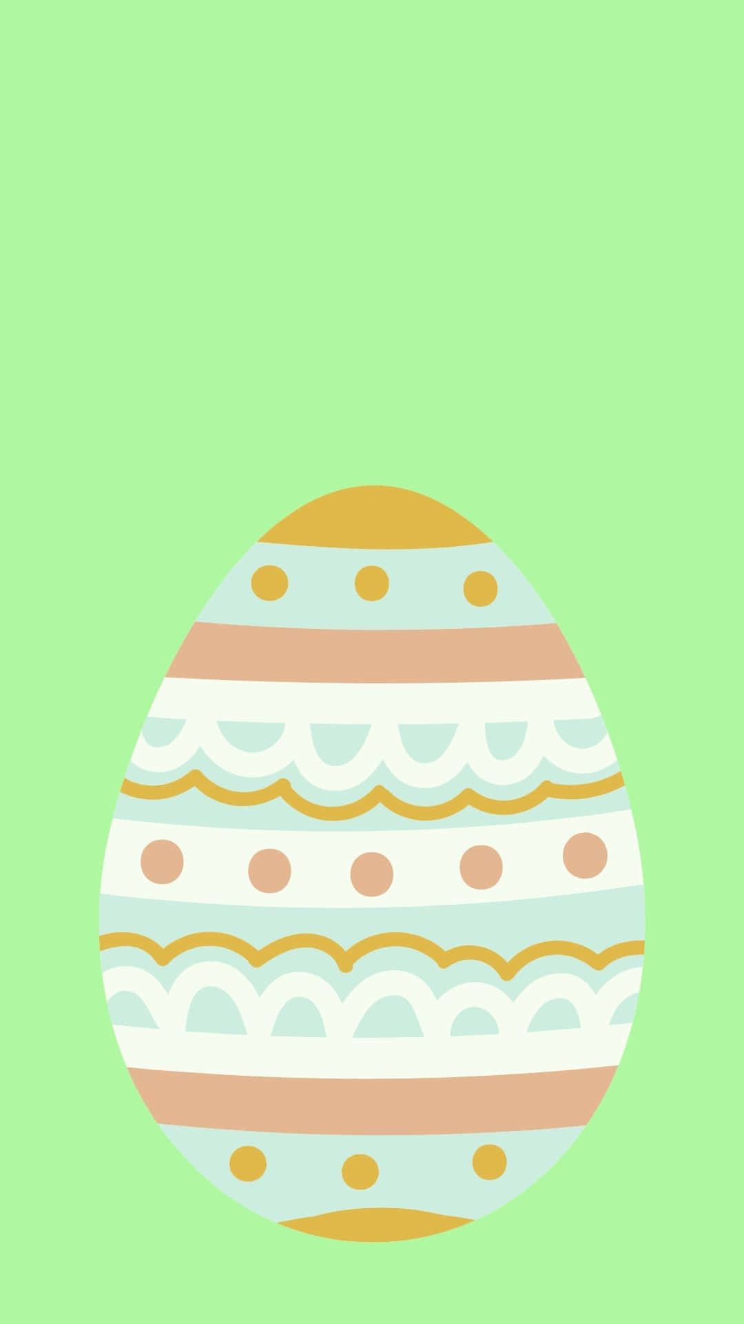 Easter Egg, pastel stripes, scallops, Full HD Phone Wallpaper