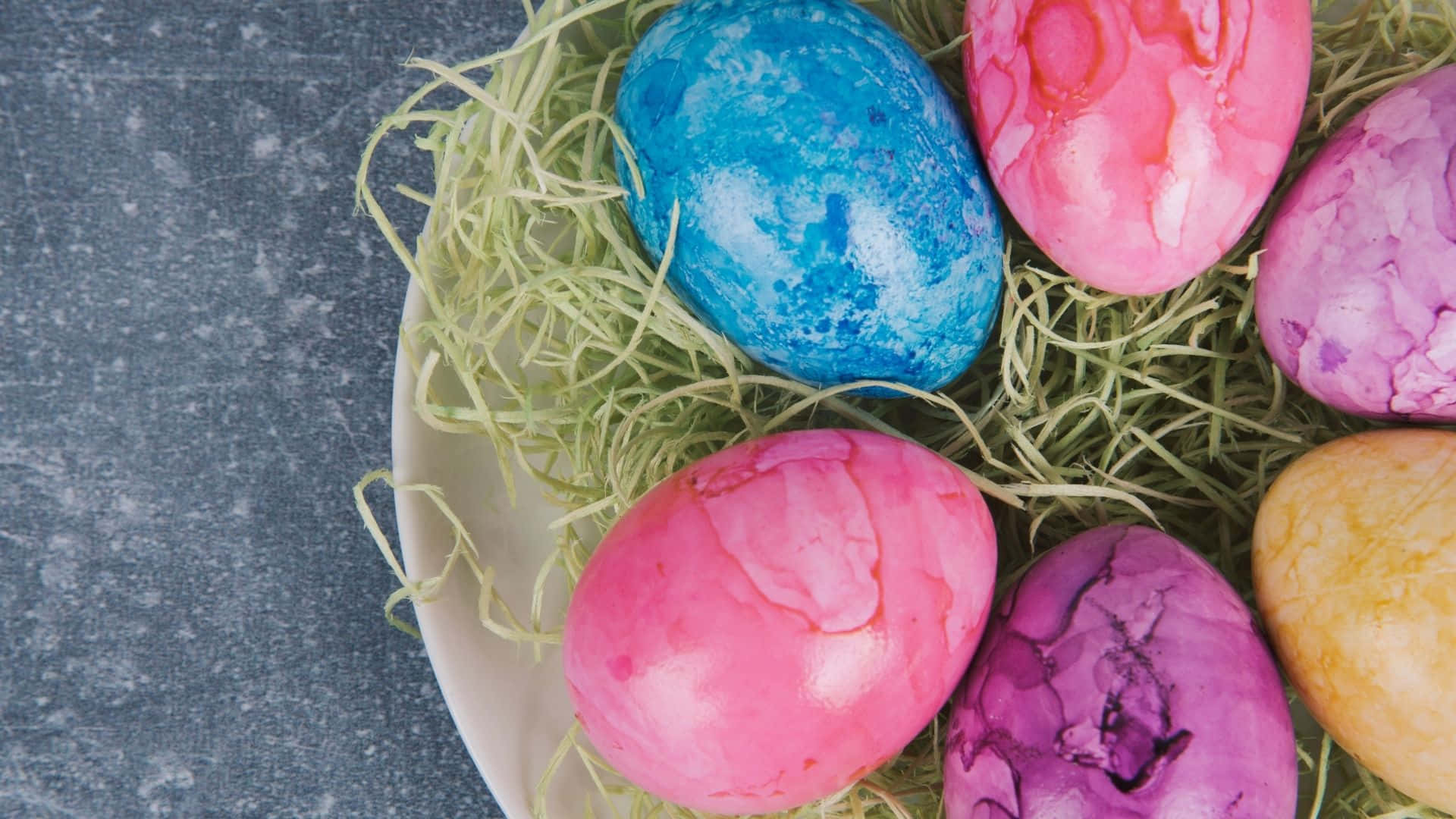 Easter Egg, pink, blue, Full HD Desktop Wallpaper
