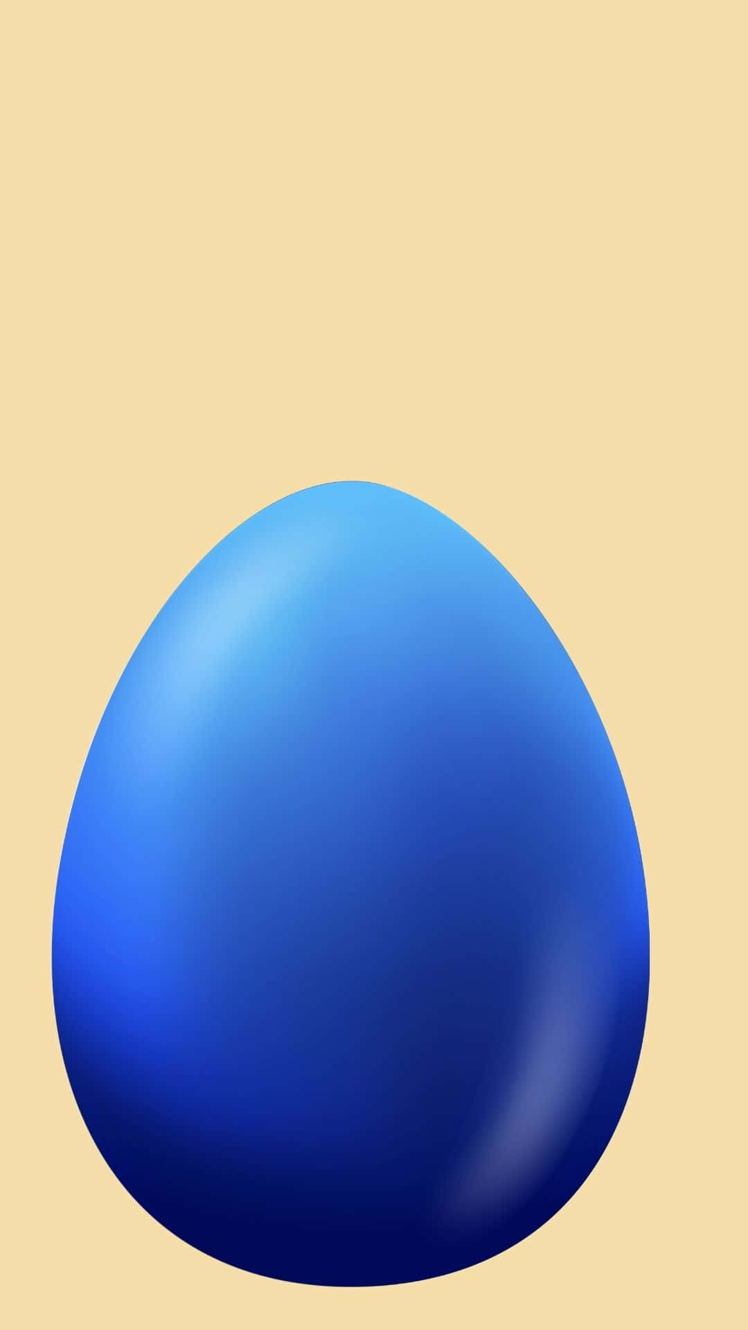 blue egg, beige background, smooth gradient, Full HD Phone Wallpaper