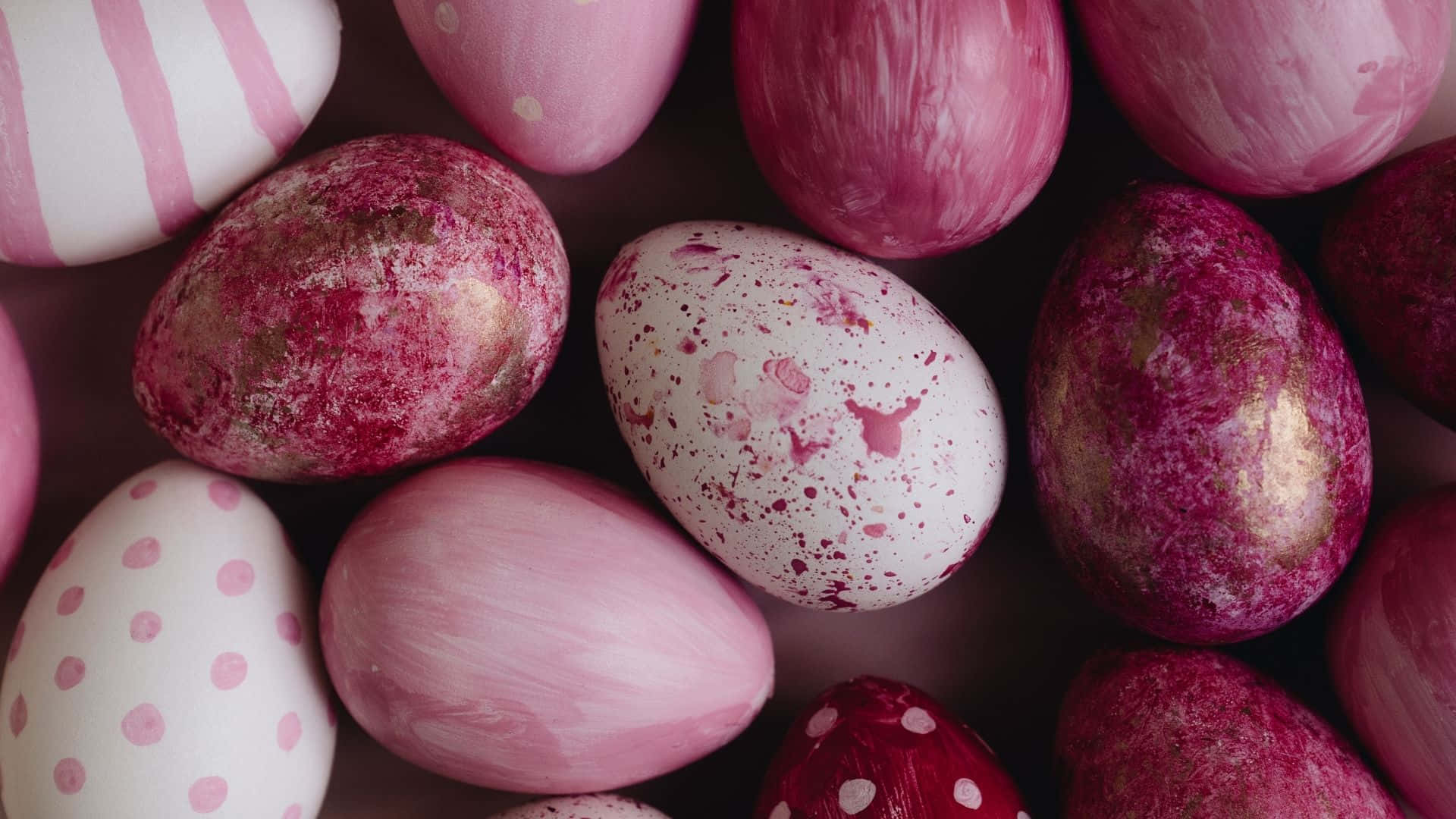 Easter Egg, pink, white, Full HD Desktop Wallpaper
