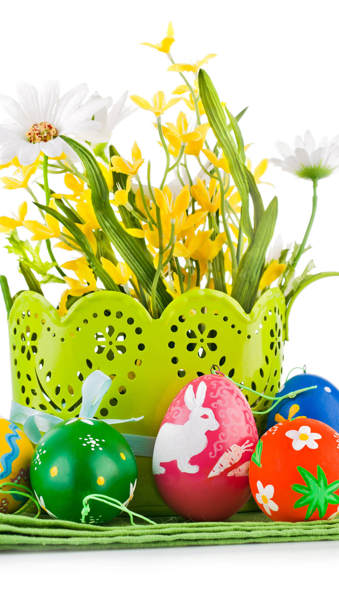 Easter, iPhone, vibrant painted Easter eggs, Full HD Phone Wallpaper