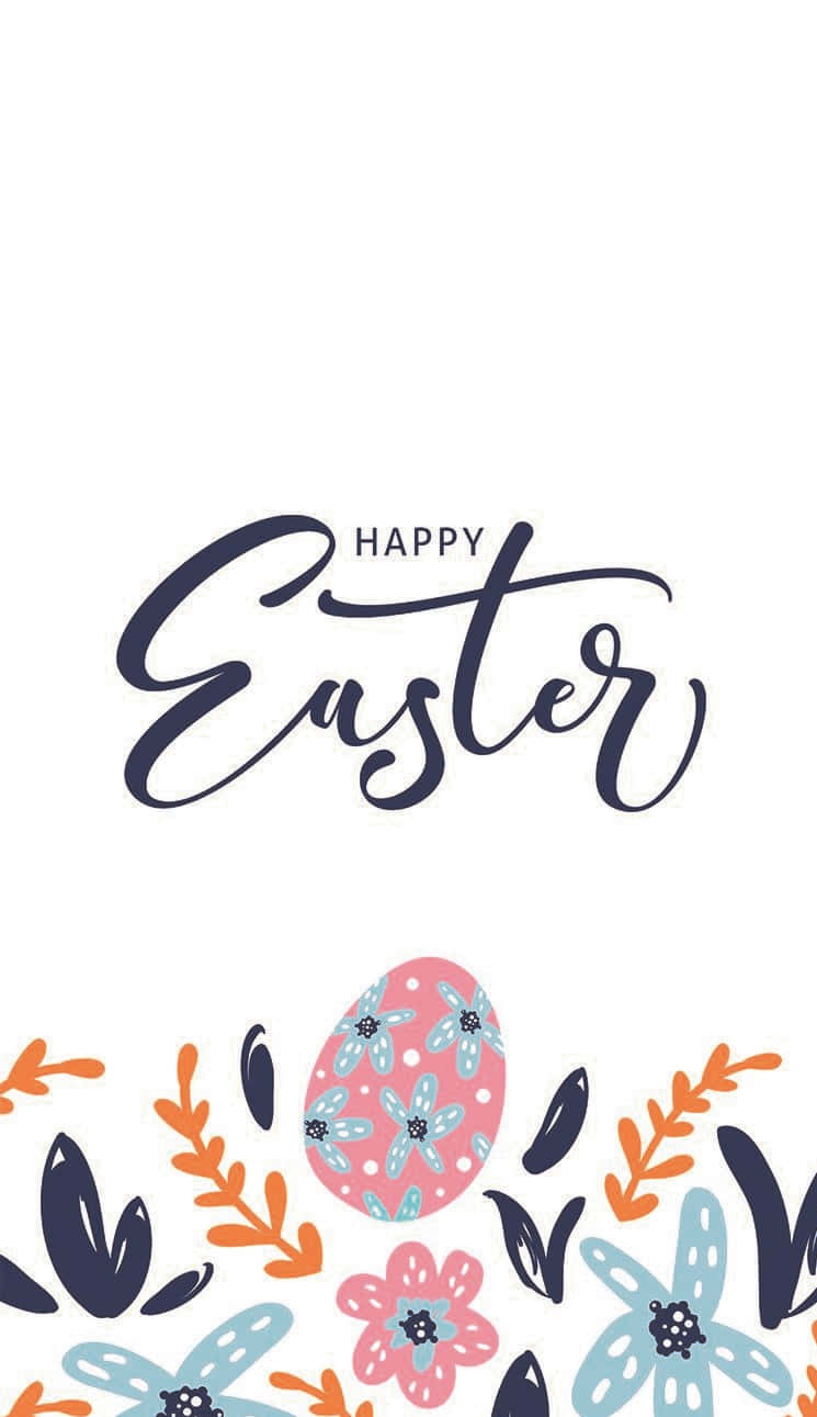 Easter, script, floral patterns, HD Phone Wallpaper