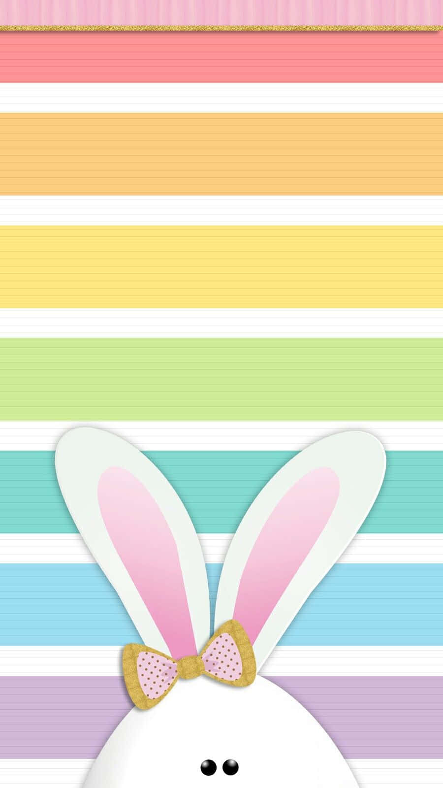 Cute Easter iPhone, white bunny, pink inner ears, HD Phone Wallpaper