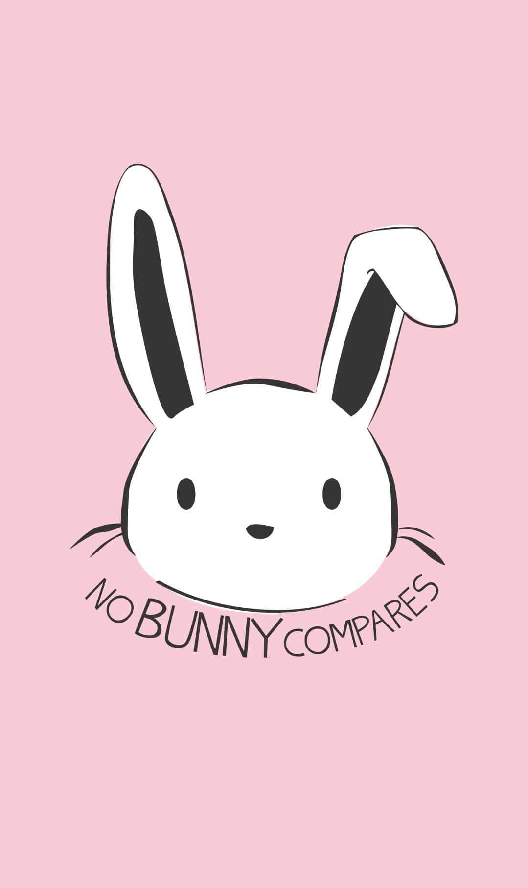 Easter-themed iPhone wallpaper, minimalist white bunny, black ears, HD Phone Wallpaper