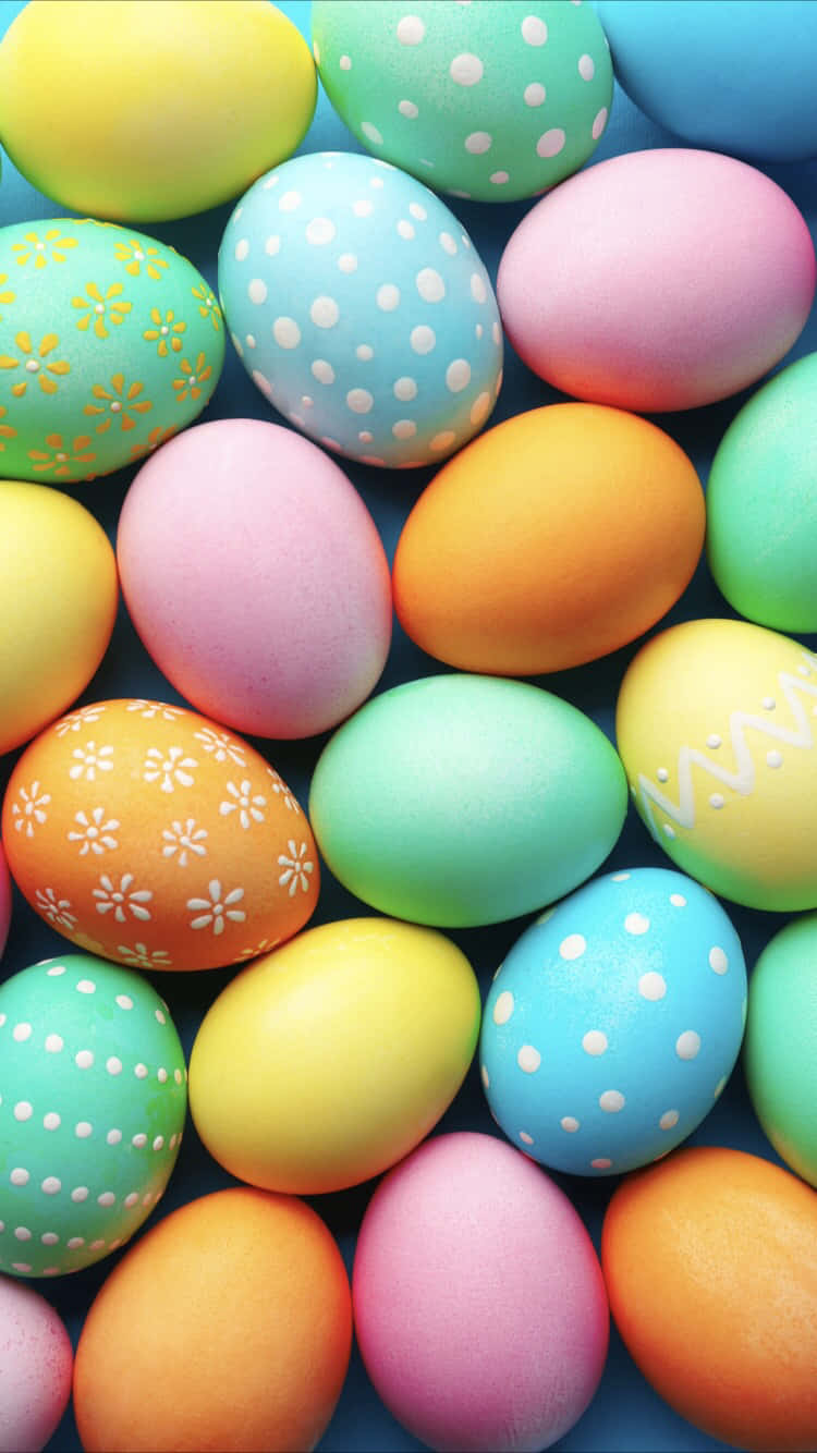 Easter, colorful Easter eggs, floral patterns, HD Phone Wallpaper