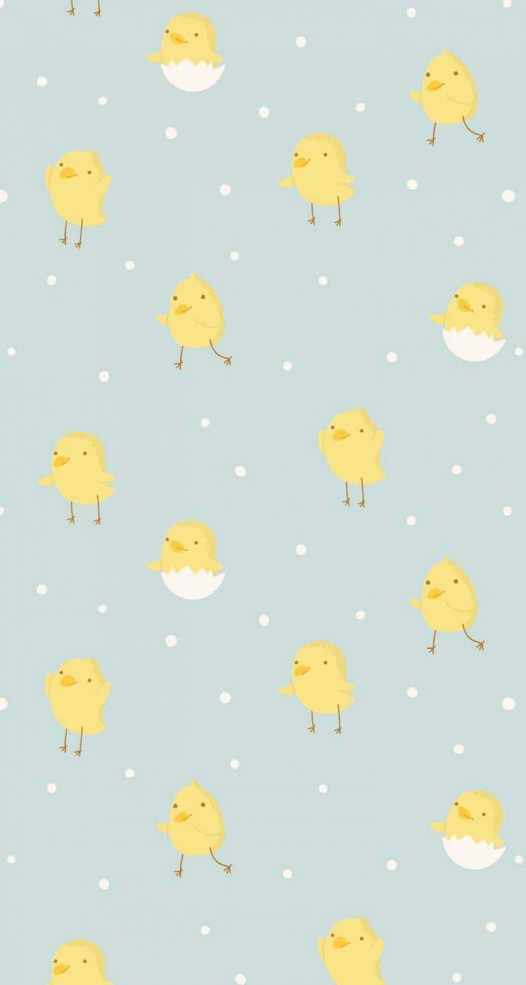 Easter, iPhone, yellow chicks, Full HD Phone Wallpaper