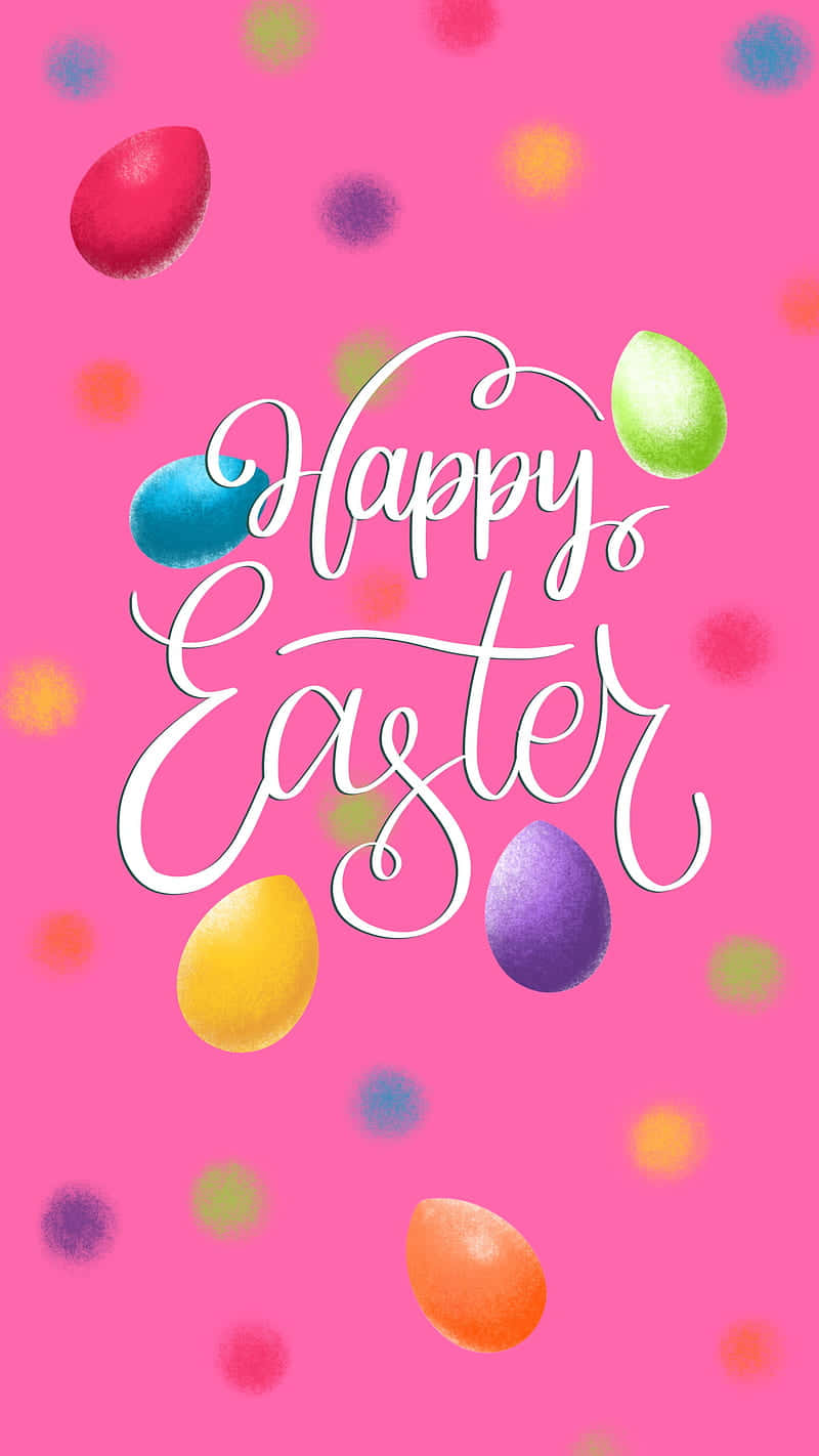 Easter, iPhone, vibrant pink background, HD Phone Wallpaper