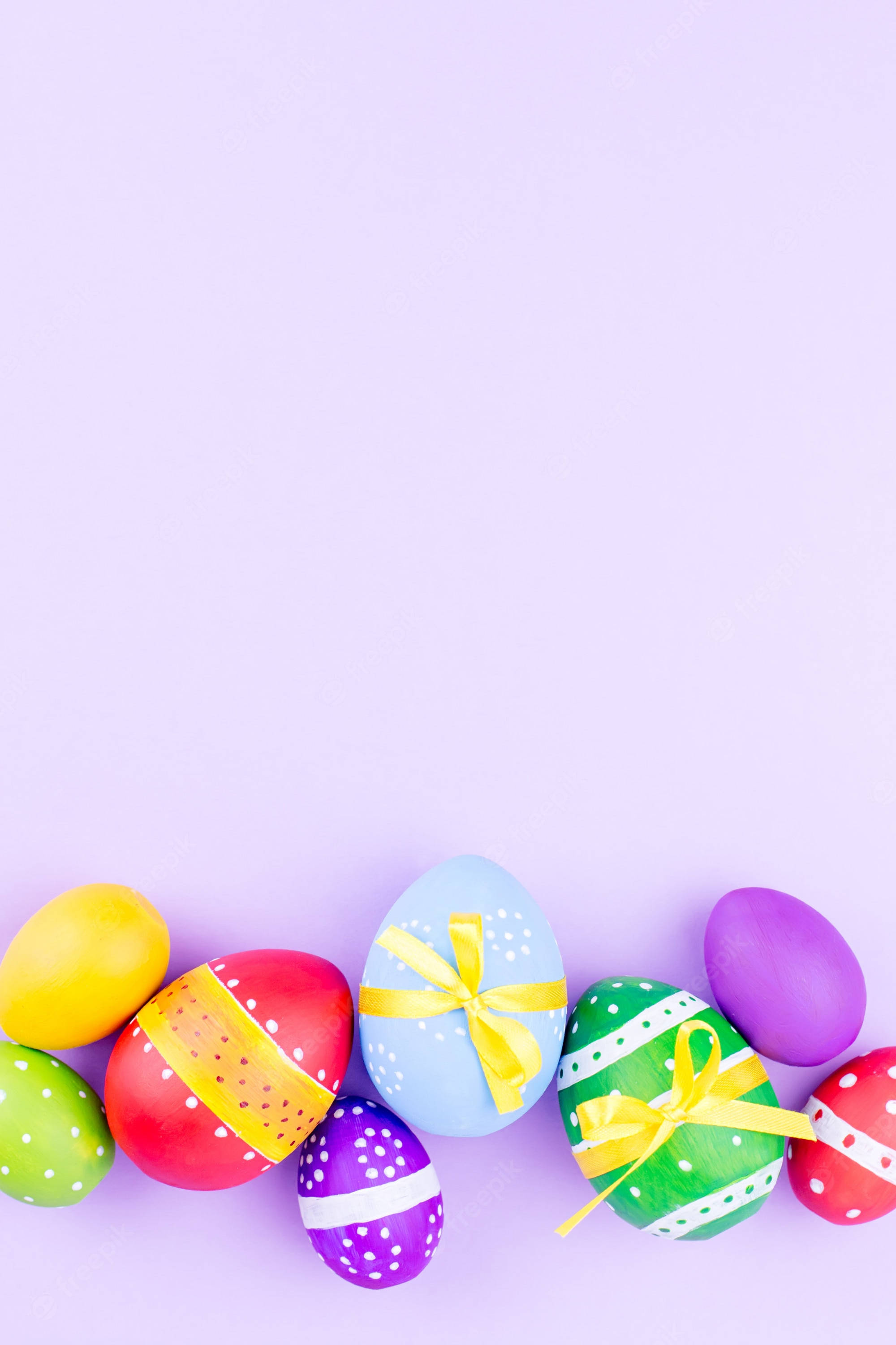 Easter phone 2000 x 3000, blue backplate, vibrant hand-painted Easter eggs, 2K Phone Wallpaper