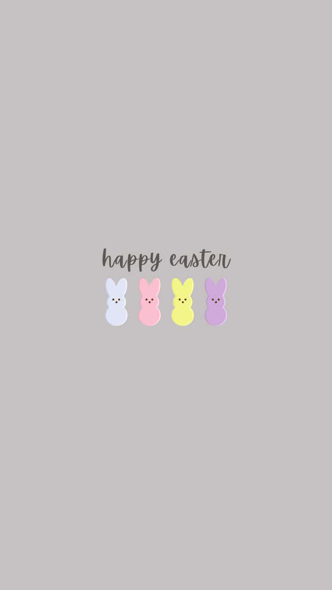 Easter Peeps, bunny-shaped Peeps candies, pastel-colored, SD Phone Wallpaper