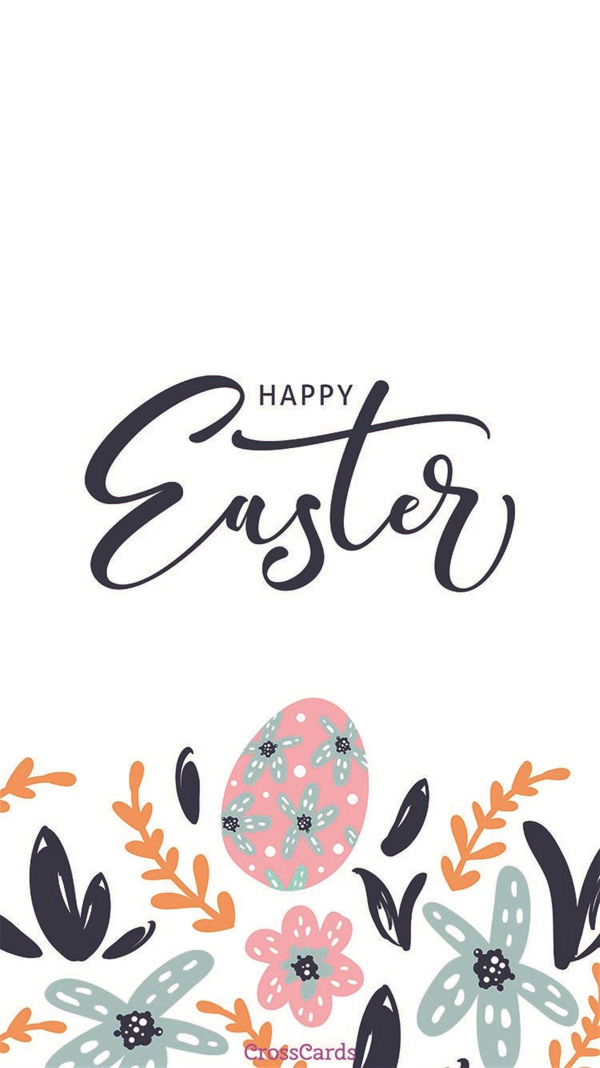 Easter Phone, elegant script, decorated egg, Full HD Phone Wallpaper