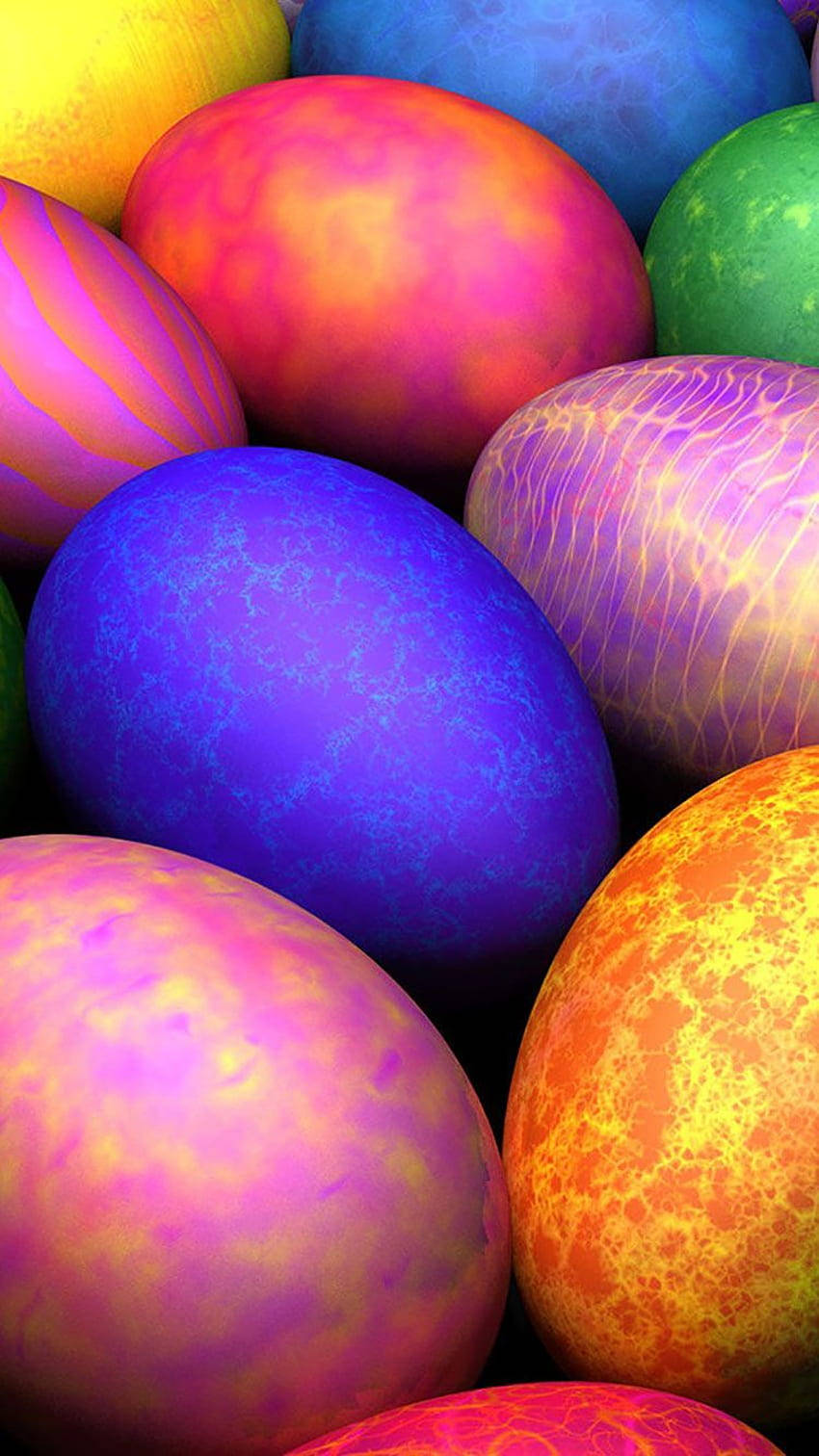Easter Phone, Easter eggs, glowing swirls, HD Phone Wallpaper