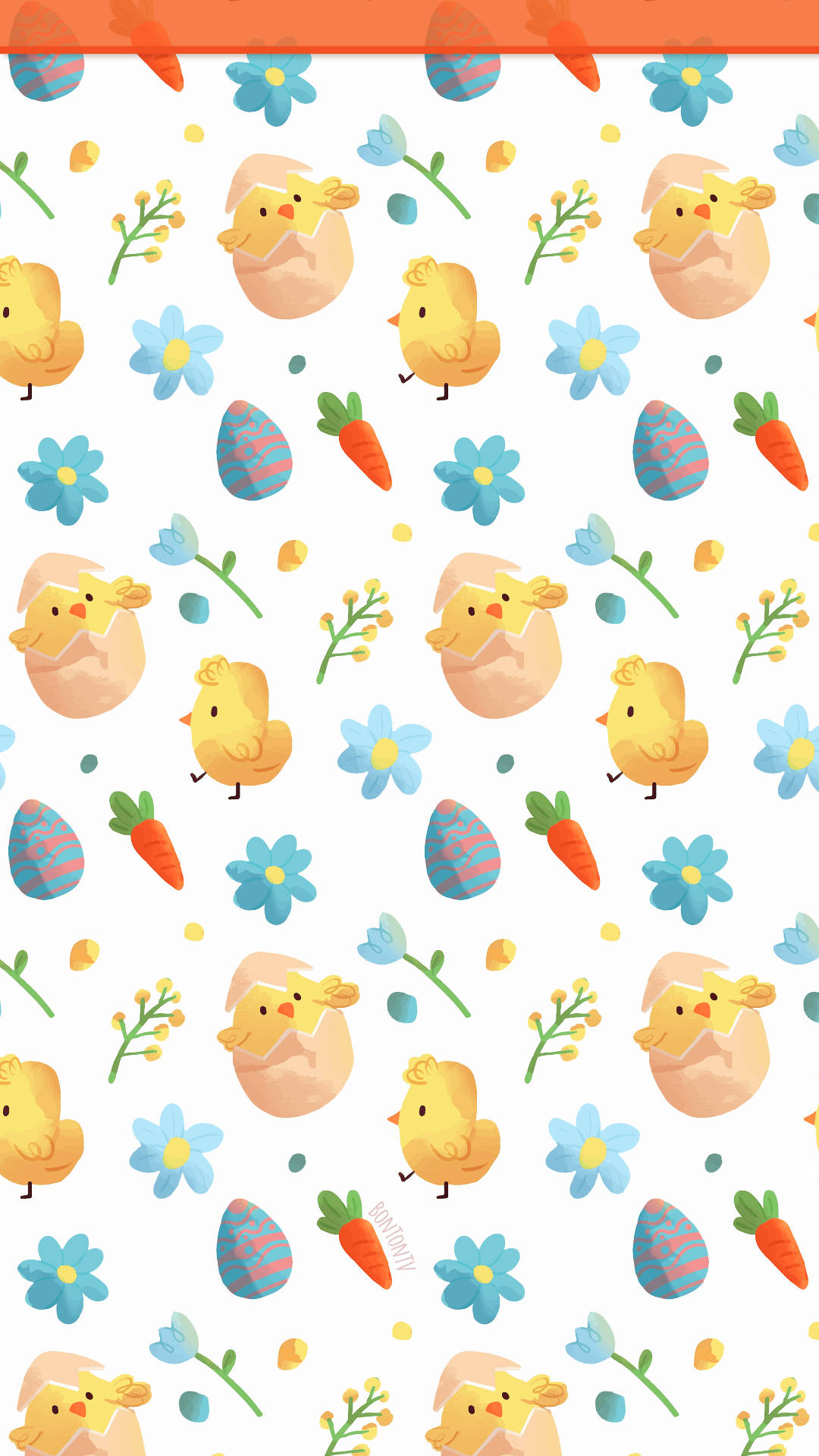 Easter Phone, yellow chicks, cracked eggs, Full HD Phone Wallpaper