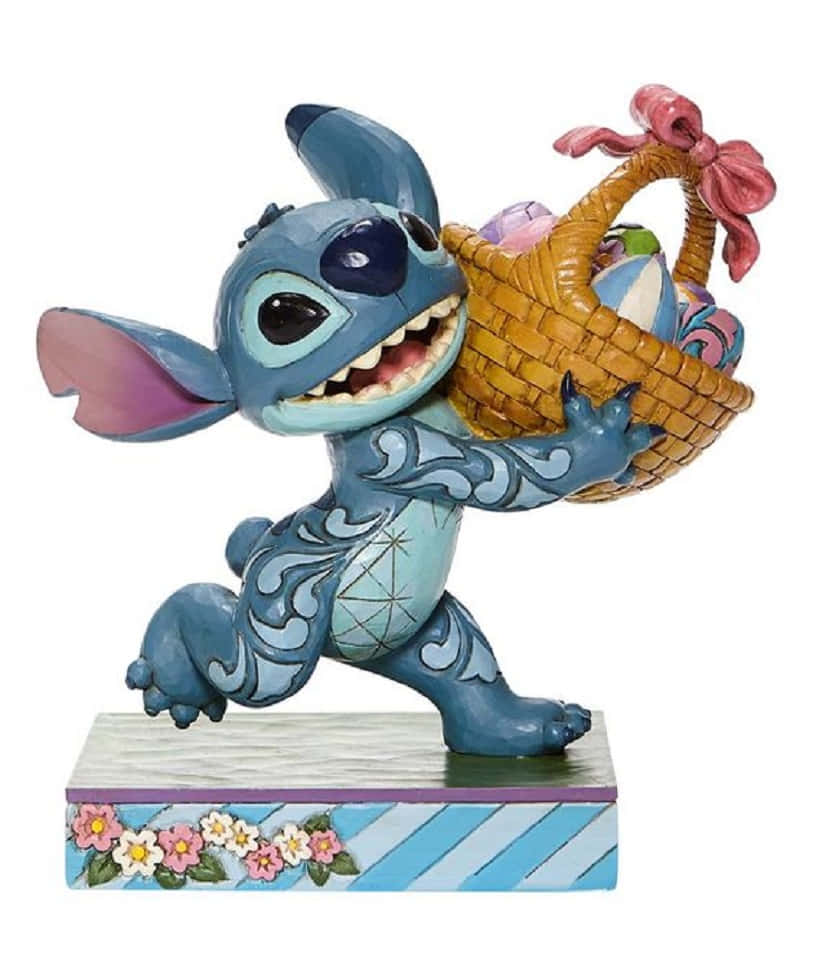 Stitch, Easter Stitch, wicker basket, SD Phone Wallpaper