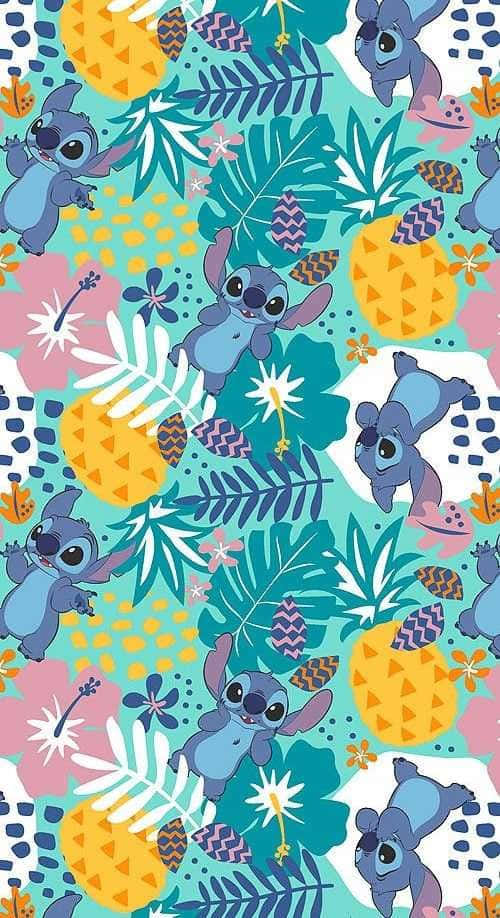 Easter Stitch, Stitch, teal, SD Phone Wallpaper
