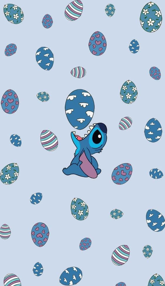 Easter Stitch, Stitch, blue Stitch character, SD Phone Wallpaper