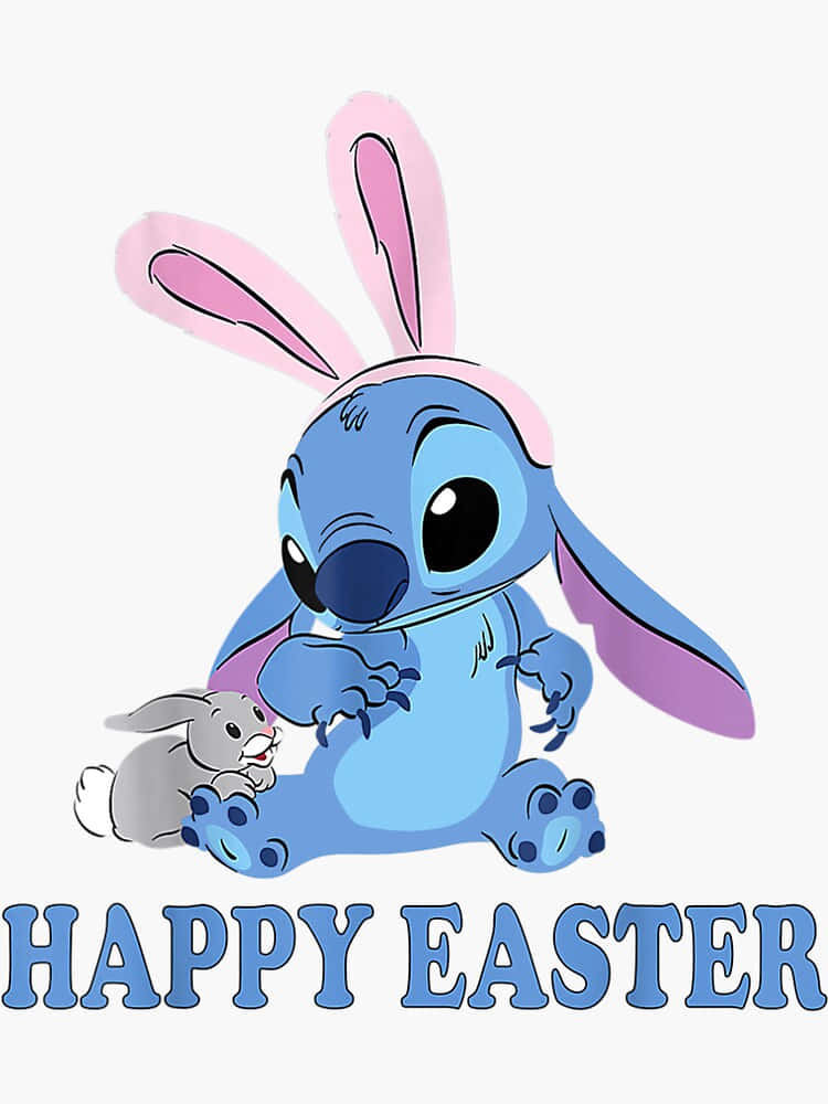Stitch, bunny ears, pink bunny ears, SD Phone Wallpaper