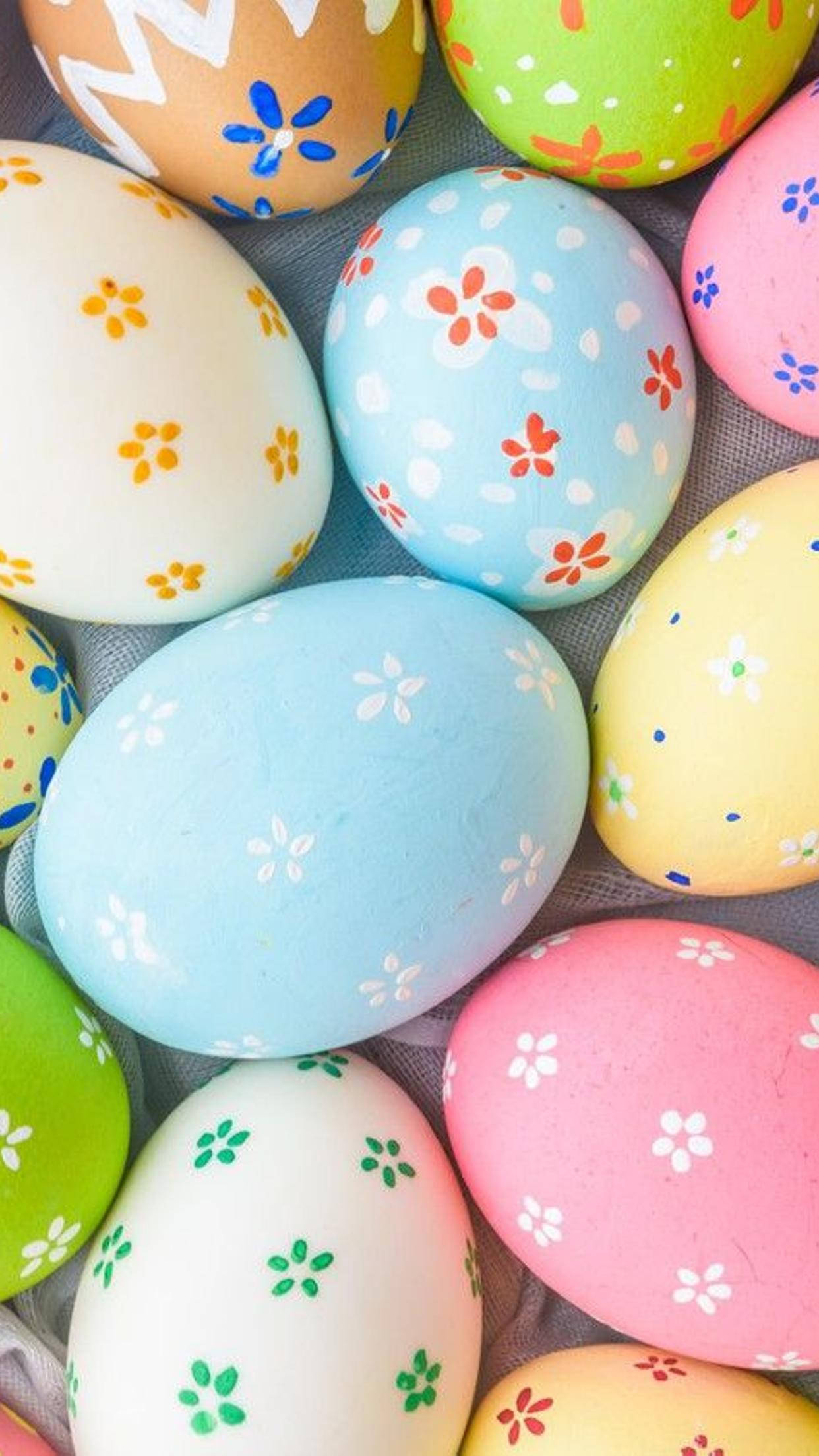 Easter, iPhone, floral patterns, Full HD Phone Wallpaper