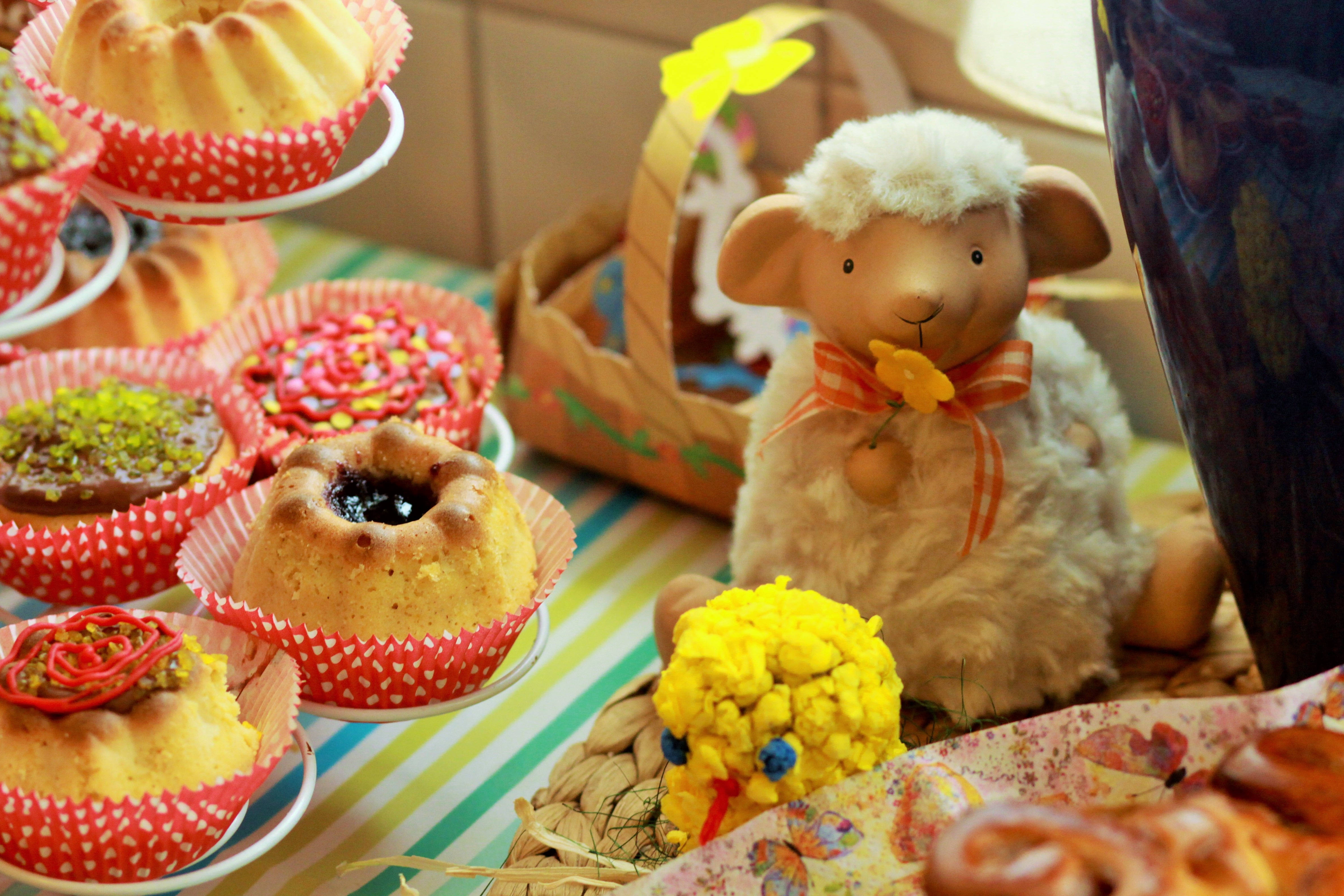 Easter, cupcakes, pastries, 4K Desktop Wallpaper