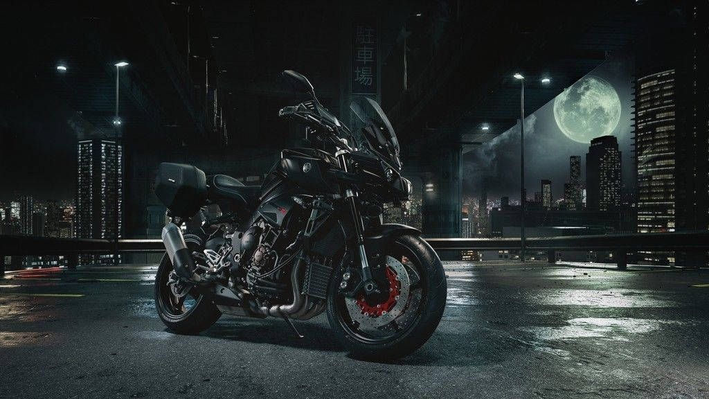 Easy Rider, sleek black motorbike, red brake calipers, SD Desktop Wallpaper