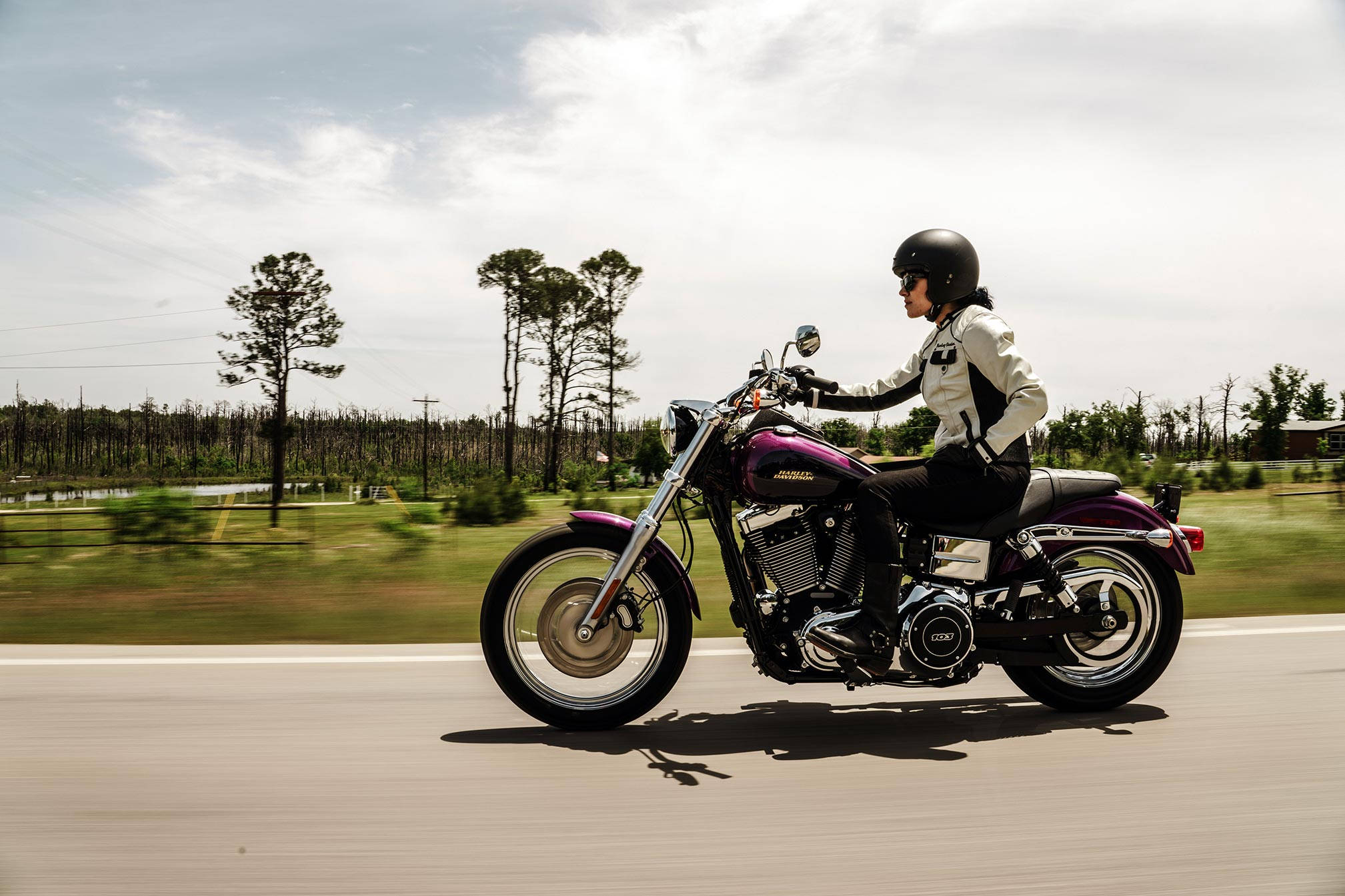 Easy Rider, purple motorcycle, white gear, Full HD Desktop Wallpaper