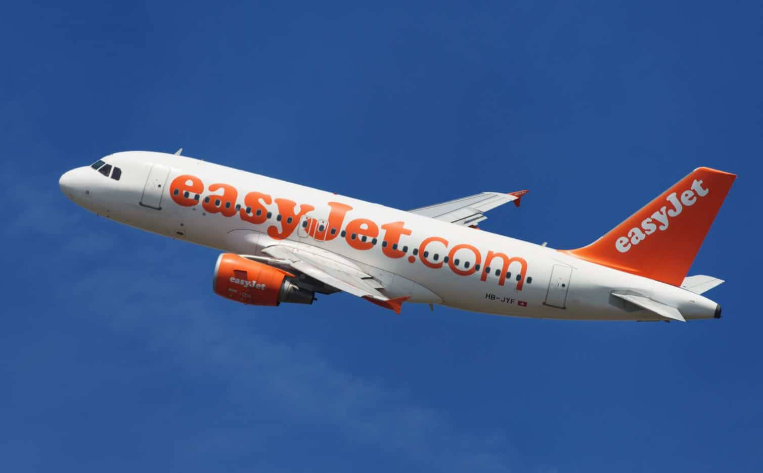 EasyJet, dark blue sky, vibrant orange branding, HD Desktop Wallpaper