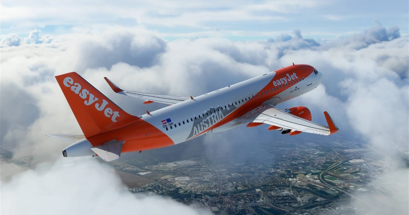 EasyJet, cloud, cityscape, HD Desktop Wallpaper