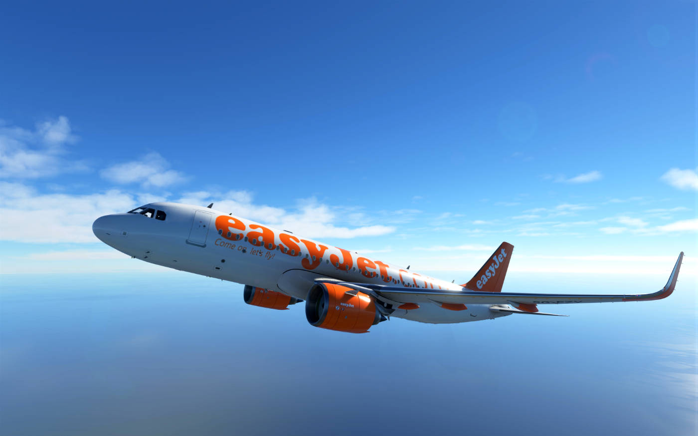 easyJet, airplane, clear blue sky, HD Desktop Wallpaper