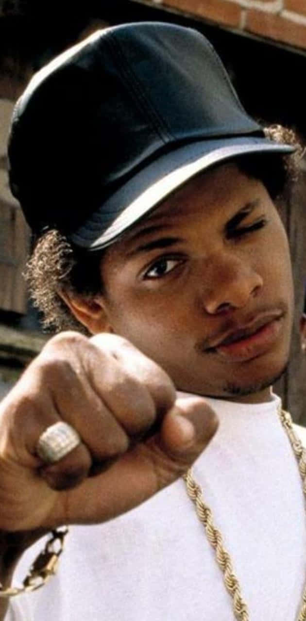 Eazy E, black cap, gold chain, HD Phone Wallpaper