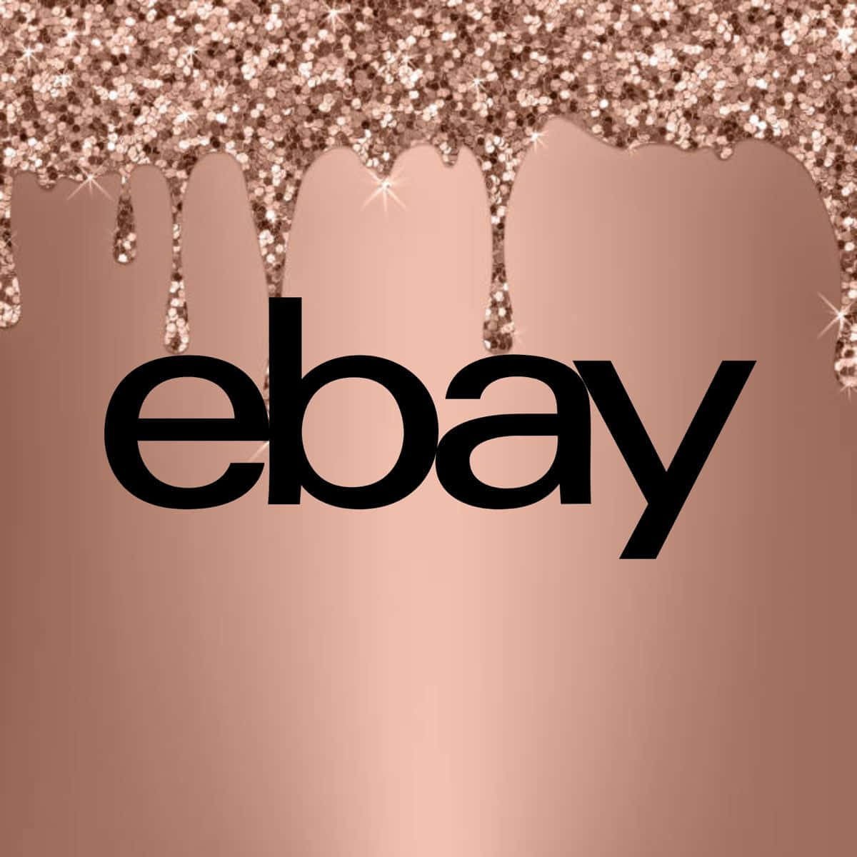 eBay UK, rose gold, black text, SD Desktop Wallpaper