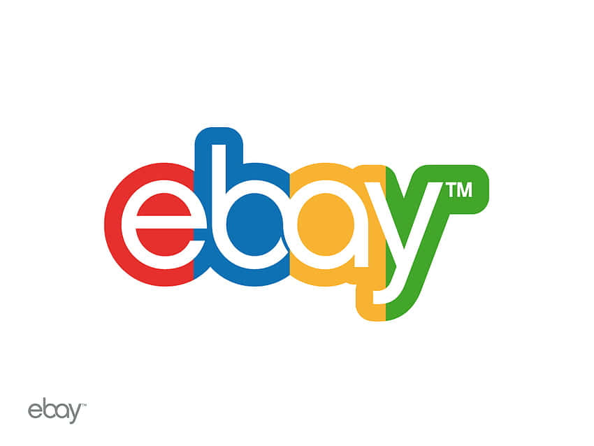 eBay UK, white background, red blue yellow green letters, SD Desktop Wallpaper