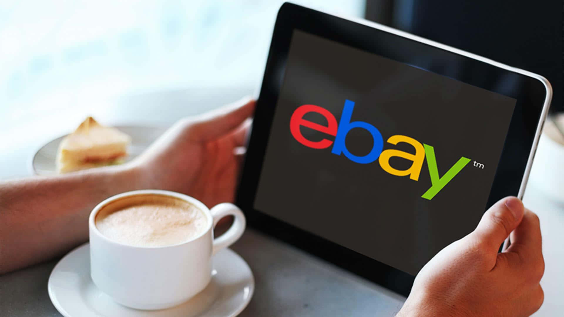 eBay UK, tablet, eBay logo, Full HD Desktop Wallpaper