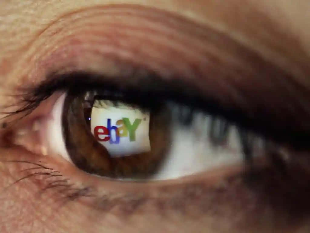 eBay UK, colorful eBay logo, human eye, SD Desktop Wallpaper