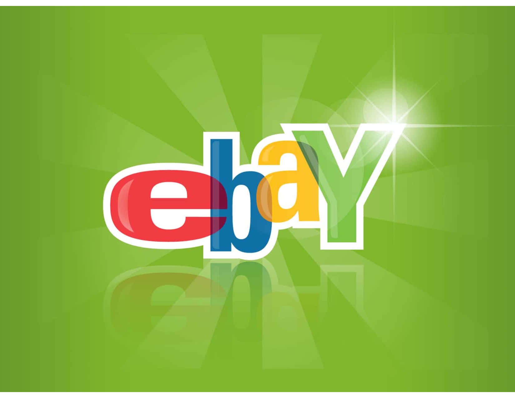 eBay UK, green background, bold colorful letters, HD Desktop Wallpaper