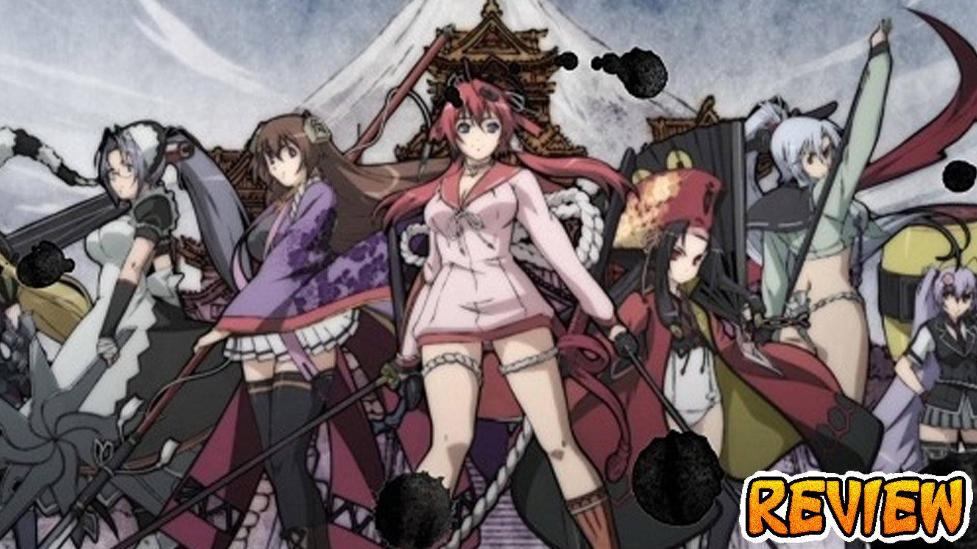Ecchi, anime group of female warriors, elaborate costumes, Full HD Desktop Wallpaper