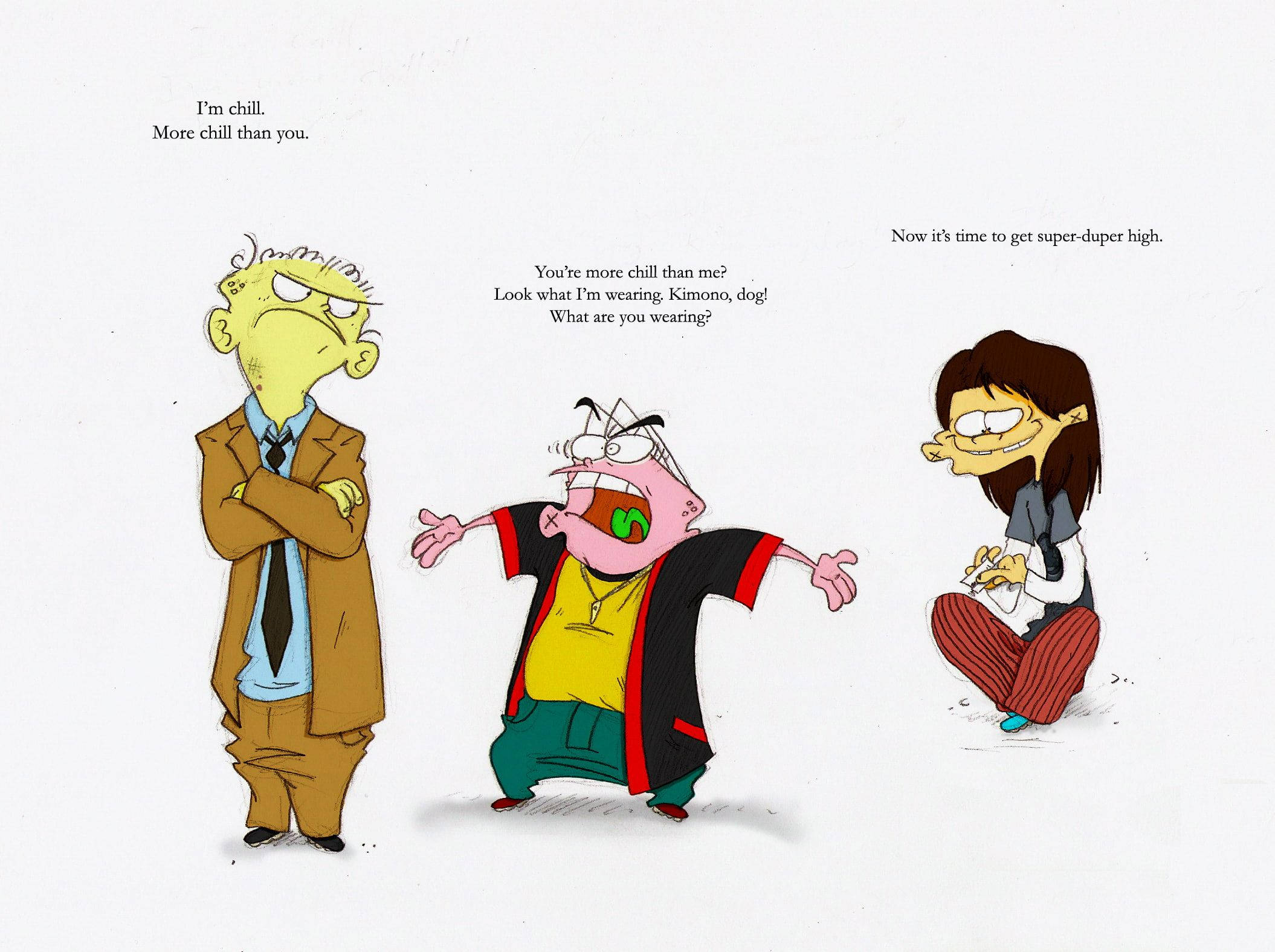 Ed Edd N Eddy, adult version, cartoon characters, Full HD Desktop Wallpaper